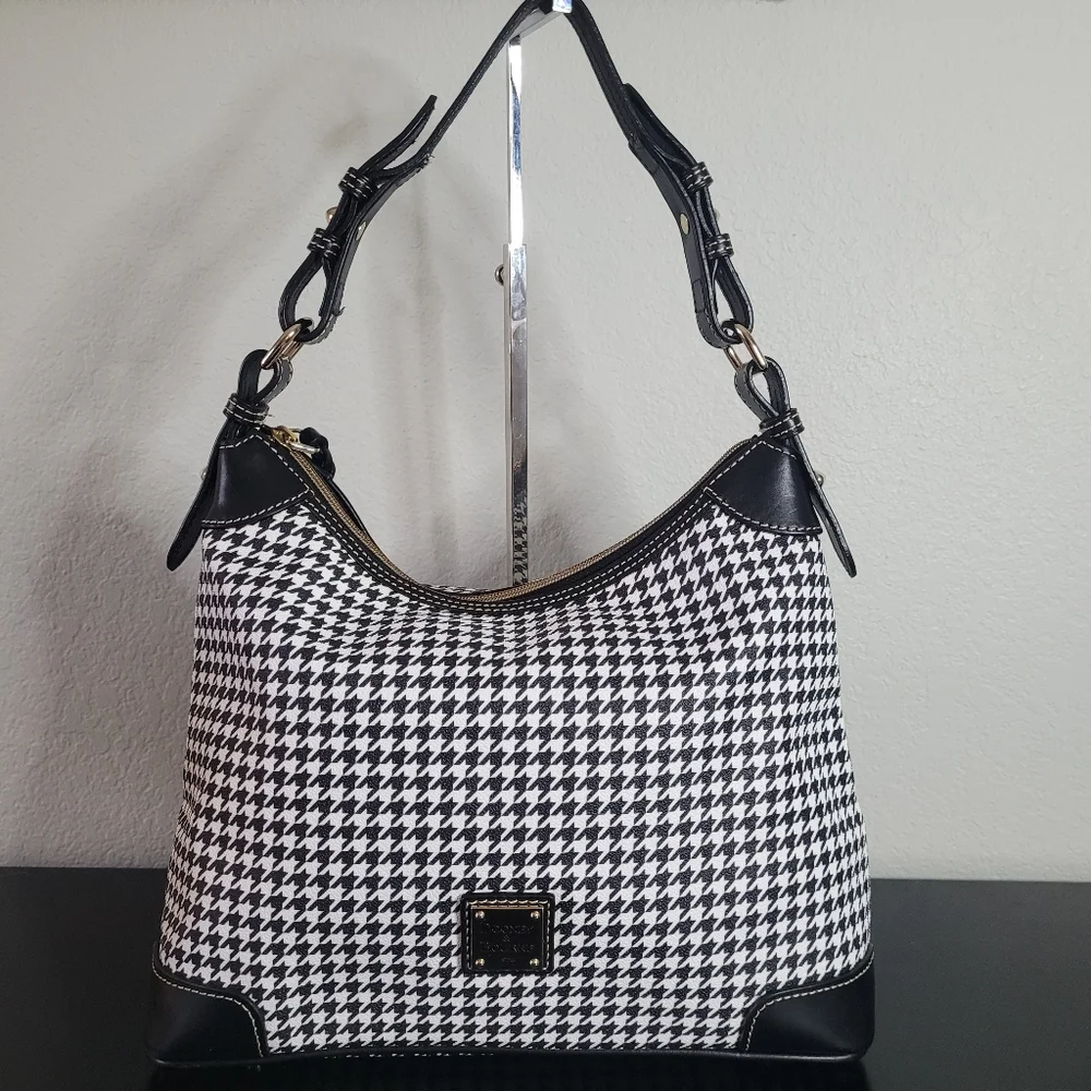 Dooney & Bourke Houndstooth Hobo Shoulder Bag - Picture 10 of 16